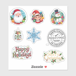 Festive Mix of Christmas Stickers