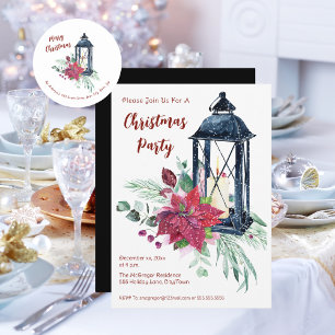 Festive Modern Christmas Party  Invitation