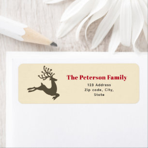 Festive Modern Reindeer Jumping on Cream