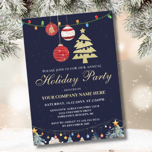 Festive moderne Business Fêtes Invitation