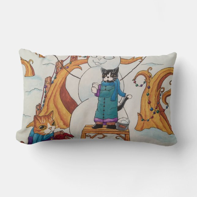 Festive Morning Lumbar Pillow (Front)