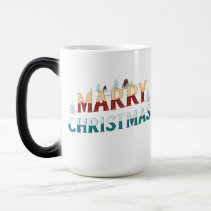 Festive Morphing Mug 15 oz - "Merry Christmas"