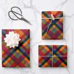 Festive Multicolor Retro Plaid Birthday Christmas Wrapping Paper Sheet<br><div class="desc">Retro inspired multicolored bright and fun large plaid patterned gift wrap. Great for any occasion, pair with any colour ribbon! You can adjust the scale as desired, or customize all three sheets</div>