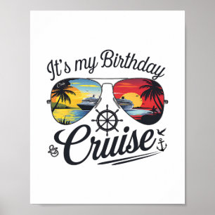 Festive My Birthday Cruise Ship Party 2025 Men  Poster