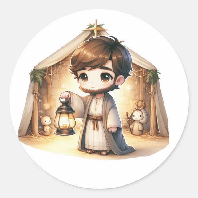 Festive Nativity Stickers (Front)