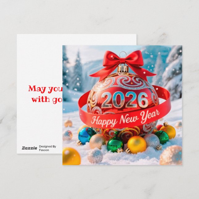 Festive New Year 2026 holiday (Front/Back)