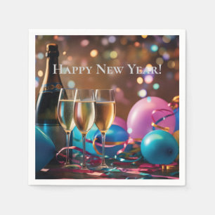 Festive New Year Celebration - customizable text Napkin