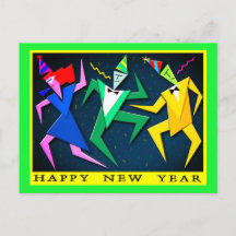 Festive New Year postcard
