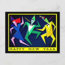 Festive New Year postcard