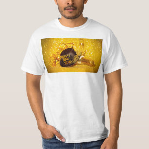 festive New Year's celebration SlipperyJoe's black T-Shirt