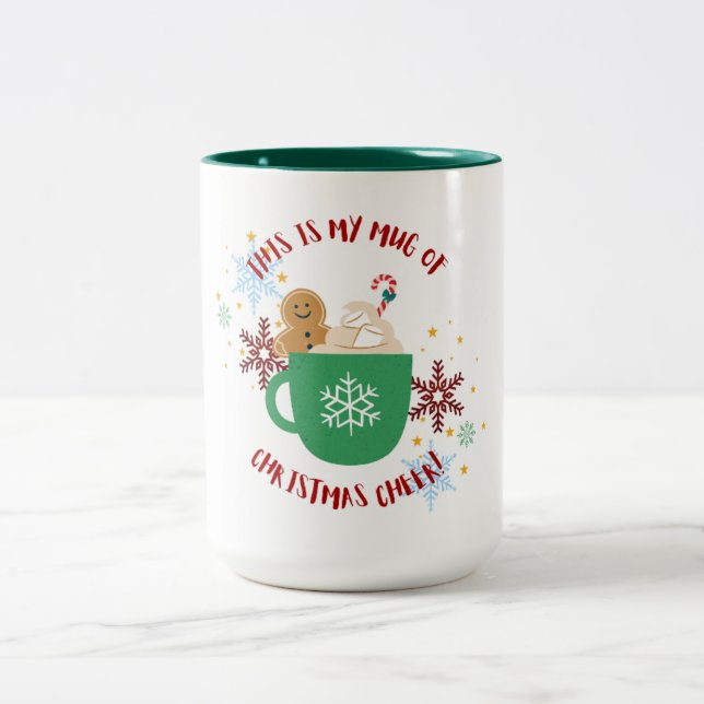 Festive Noël Cheer Mug avec pain d'épices Homme a (Centre)