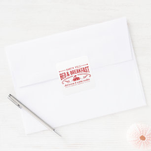 Festive North pole bed and breakfast Square Sticker