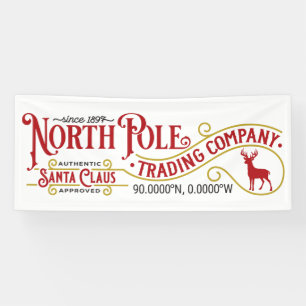 Festive North Pole Trading Company Banner