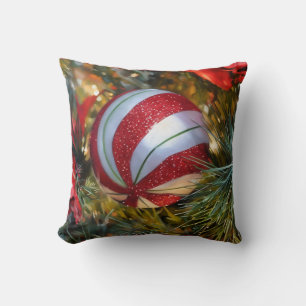 Festive Nostalgic Style Christmas Holiday Throw Pillow