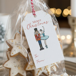 Festive Nutcracker Ballet Christmas To From Gift Tags