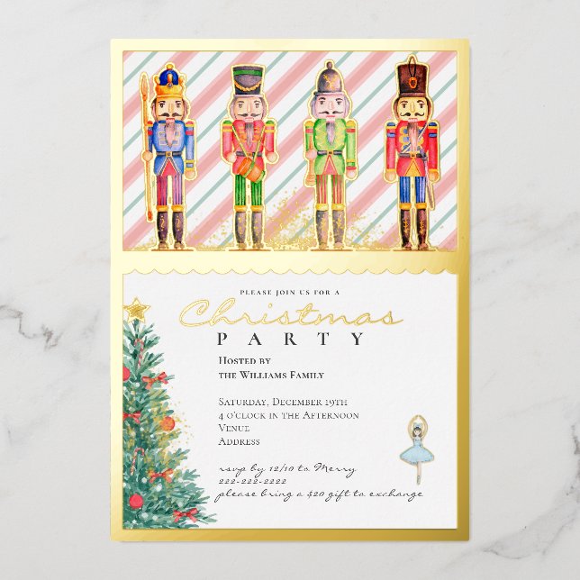Festive Nutcracker Christmas Holiday Party (Front)