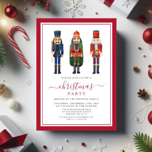 Festive Nutcracker Christmas Party Invitation
