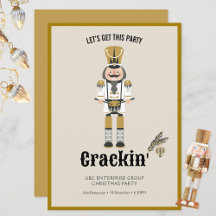 Festive Nutcracker Elegant Neutral Christmas Party