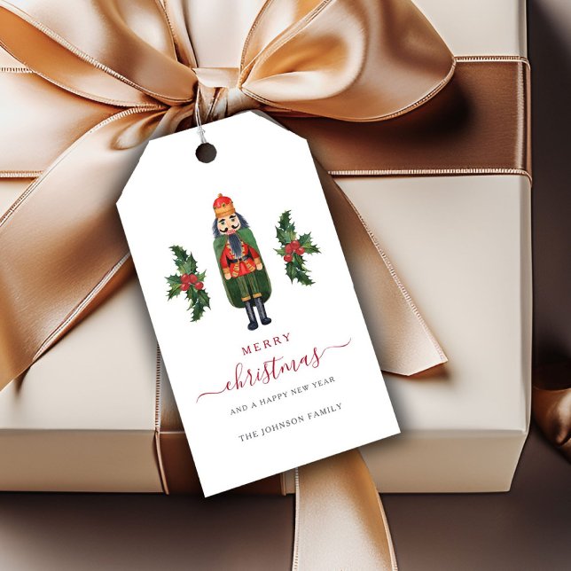 Festive Nutcracker Merry Christmas Gift Tags (Festive Nutcracker Merry Christmas Gift Tags)