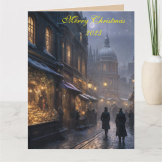 Festive Old London Christmas Card