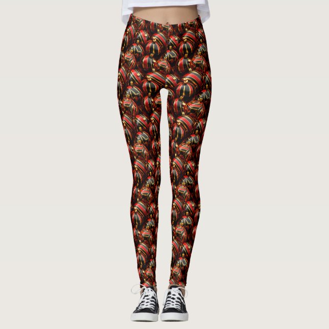 Festive Opulence - Christmas Baubles Leggings BGR (Front)