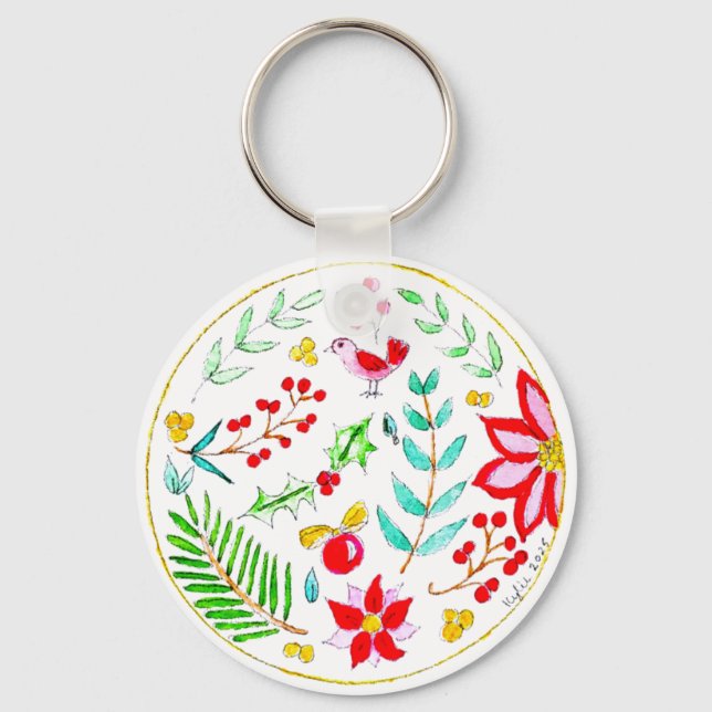 Festive Ornament Keychain (Front)