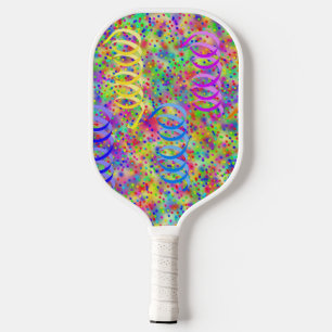 Festive Party Confetti Pattern Pickleball Paddle