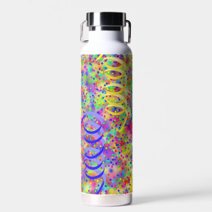 Festive Party Confetti Pattern Water Bottle