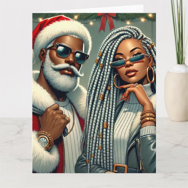 Festive Party Santa Card (Front)