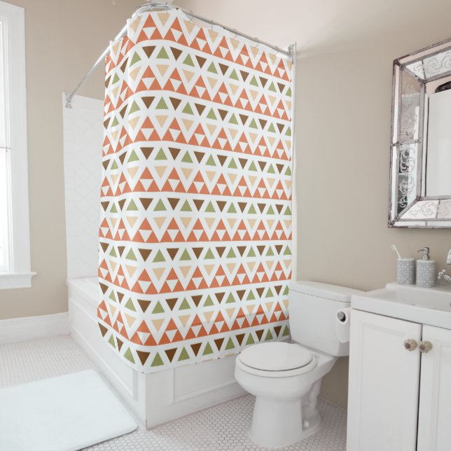 Festive Pastel Geometric Triangles Pattern | (In Situ)