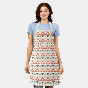 Festive Pastel Geometric Triangles Pattern   Apron