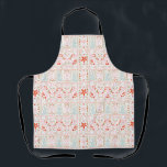 Festive Pastel Merry Christmas Holiday Apron<br><div class="desc">Festive Merry Christmas Holiday Custom Throw Pillow
*Part of a collection
Festive Christmas Pretty Birdie Holiday sticker. Red,  white,  Mint pink and pastel colours,  bright and happy. christmas trees birds,  hearts,  berries,  stars.</div>