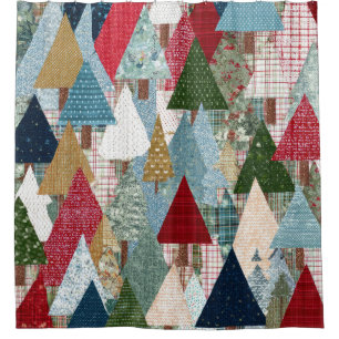 Festive Patchwork Christmas Tree Pattern