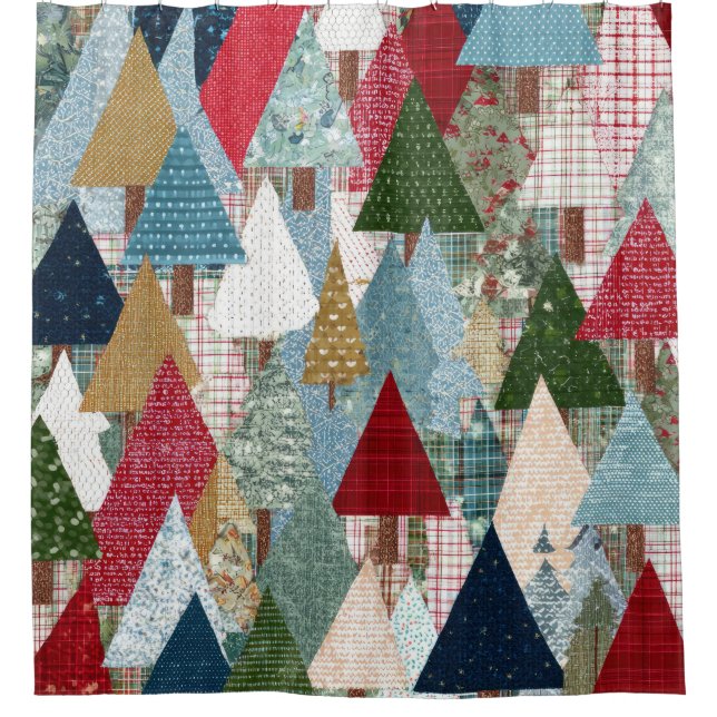 Festive Patchwork Christmas Tree Pattern (Front)