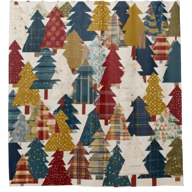 Festive Patchwork Christmas Tree Pattern (2) (Front)