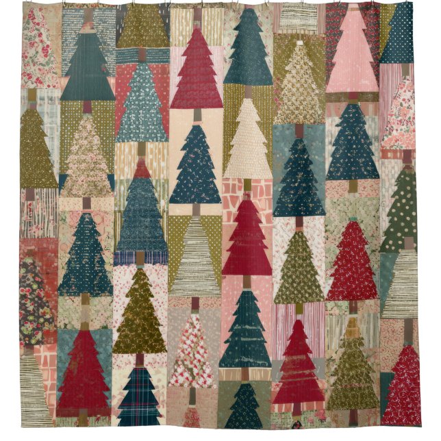 Festive Patchwork Christmas Tree Pattern (3) (Front)