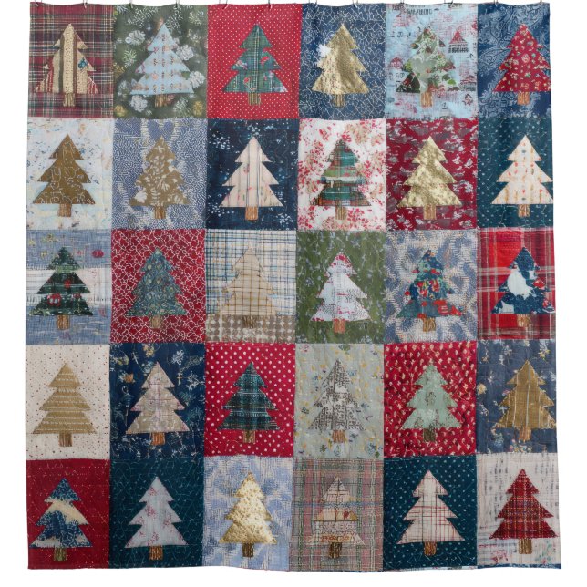 Festive Patchwork Christmas Tree Pattern (4) (Front)