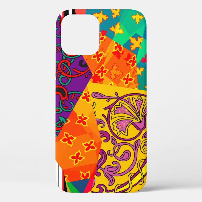 Festive patchwork in indian, turkish, italian, por Case-Mate iPhone case (Back)