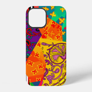 Festive patchwork in indian, turkish, italian, por iPhone 12 case
