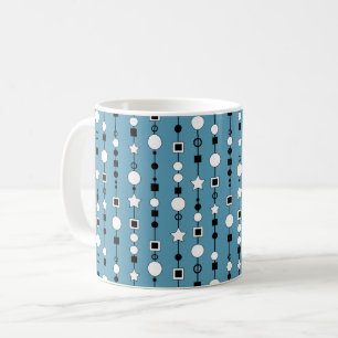 Festive pattern with string beads and jewelry star coffee mug
