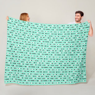 Festive pattern with string beads and jewelry star fleece blanket
