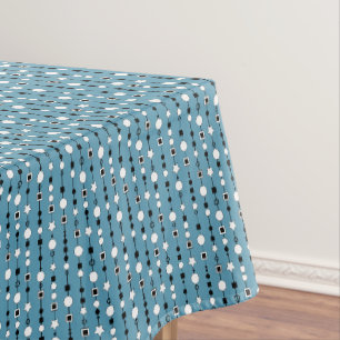 Festive pattern with string beads and jewelry star tablecloth