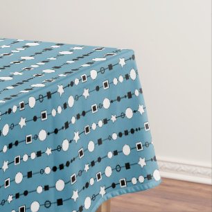 Festive pattern with string beads and jewelry star tablecloth