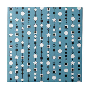 Festive pattern with string beads and jewelry star tile