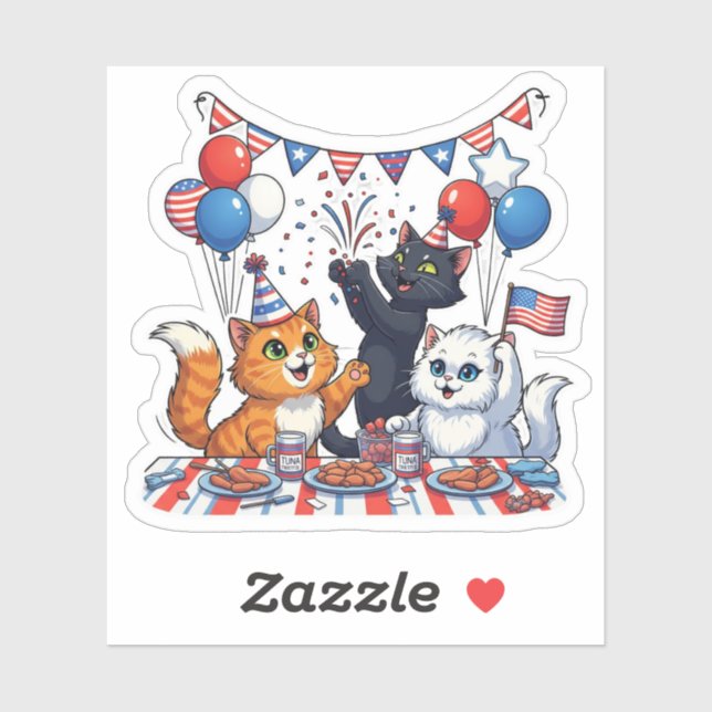 Festive Paw-ty – Patriotic Cat Party (Sheet)