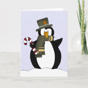 Festive Penguin Christmas Card