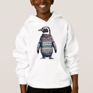 Festive Penguin in a Colourful Sweater