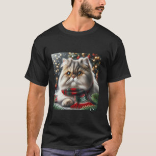Festive Persian Cat Christmas Tee For Lovers Winte