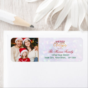 Festive Personalized Family Photo Merry Christmas