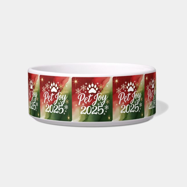 Festive Pet Personalization Bowl (Front)